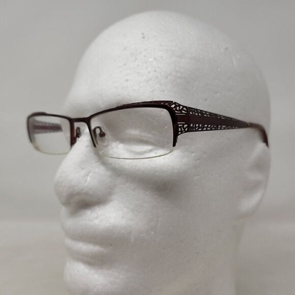 BEAUSOLEIL M163 EYEGLASSES FRAME PARIS HALF RIMLESS RED METAL 52 18 135 - Picture 1 of 6